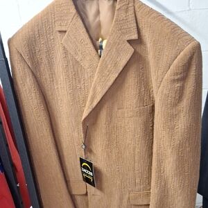 Men's Tan Textured Blazer